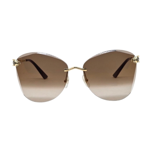 CARTIER SUNGLASSES Elegant Brown BEVELED LENSES